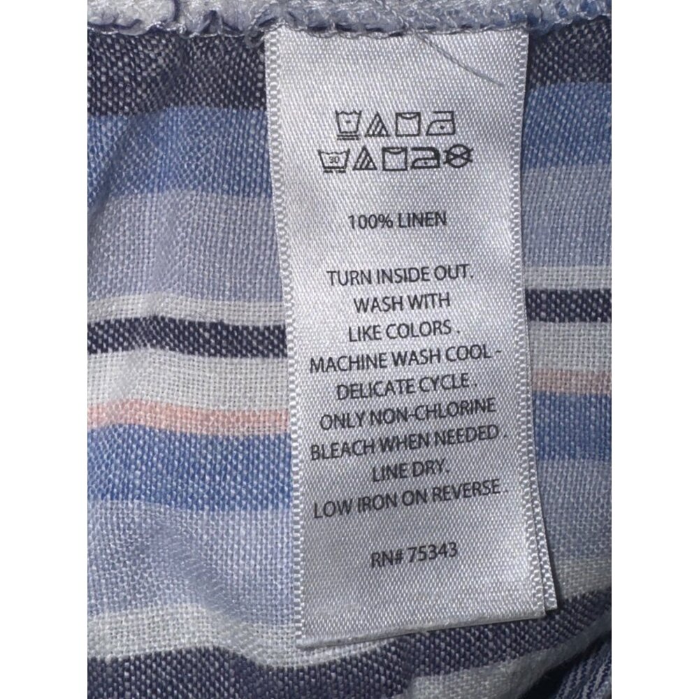 Artisan Ny Womens Striped Linen Shorts Blue & Pink Size L - Picture 5 of 8
